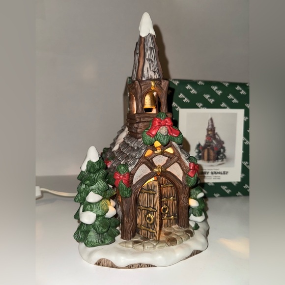 VTG Fitz And Floyd 1993 holiday Hamlet Chapel -enchanted Forest collection - Picture 5 of 8
